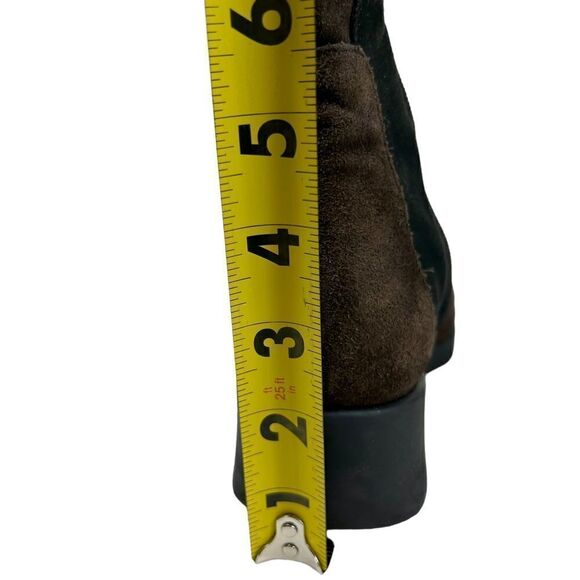 Aquatalia Two Tone Brown Suede Boots 6.5 Weatherproof Color Block - Picture 8 of 12